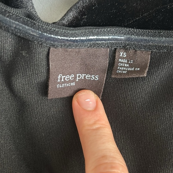 Free Press - Black Velvet Tube Corset Top - Picture 4 of 8